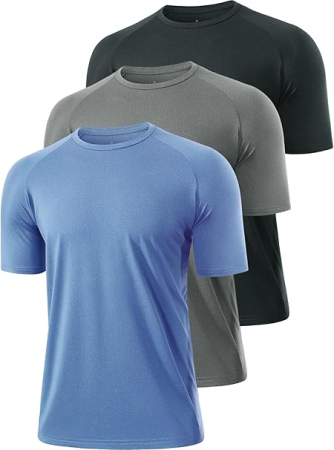 Tricouri barbati - Tricouri sport respirabile pentru barbati,  Negru/Gri/Bleumarin XL