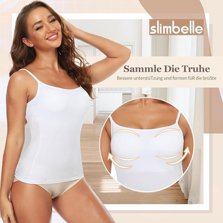 Tricou mulat, fara maneci, pentru femei, alb + gri, XL, 2 bucati [2]