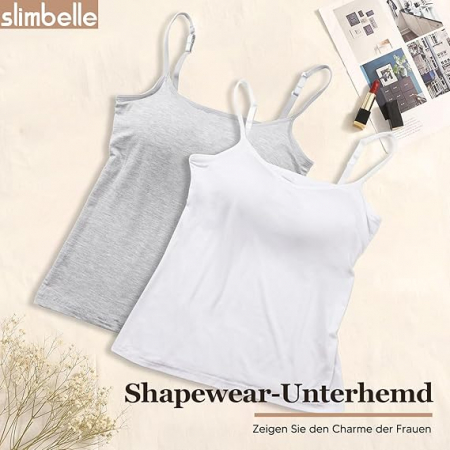 Tricou mulat, fara maneci, pentru femei, alb + gri, XL, 2 bucati [5]
