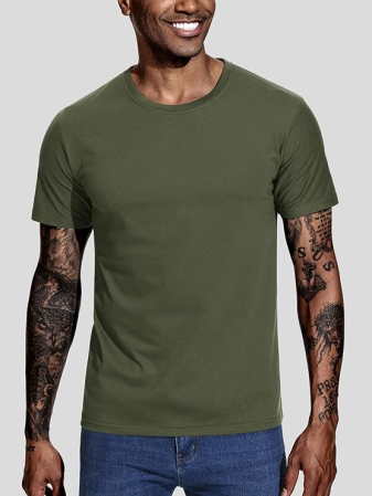 Set 5 tricouri sport respirabile pentru barbati,  Negru/Gri/Bleumarin/Verde/Maro M [2]