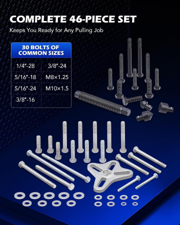 Set Extractor Rulmenți și Fulii Orion Motor Tech, 49 Piese, Oțel AISI 1045, SAE/Metric [2]