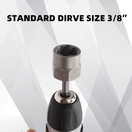 Trusa extractoare 3/8" pentru piulite si suruburi deteriorate 8-19mm 15 piese [7]