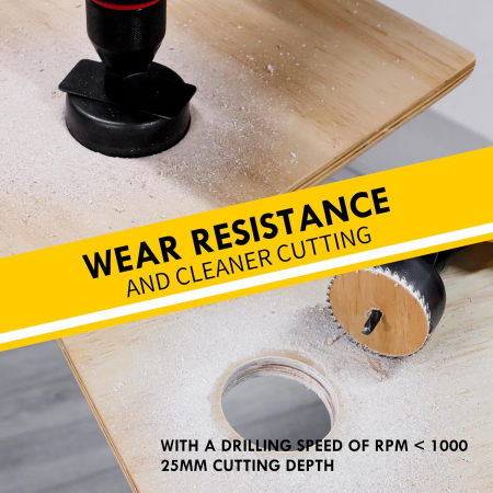 Trusa carote Ø19mm-152mm 19 bucati, adancime de taiere 25mm pentru lemn, plastic, gips-carton [1]