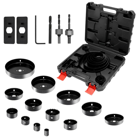 SCULE AUTO - Trusa carote Ø19mm-152mm 19 bucati, adancime de taiere 25mm pentru lemn, plastic, gips-carton