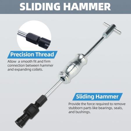Extractor pentru rulmenți cu ciocan culisant Set de 9 buc, 8 mm - 32 mm-resigilat [2]