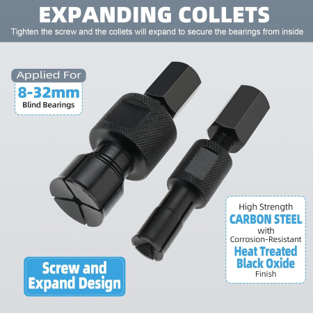 Extractor pentru rulmenți cu ciocan culisant Set de 9 buc, 8 mm - 32 mm-resigilat [3]