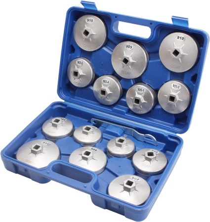 Seturi scule - Trusa chei din aluminiu, pentru filtre ulei 15 buc  65-101mm