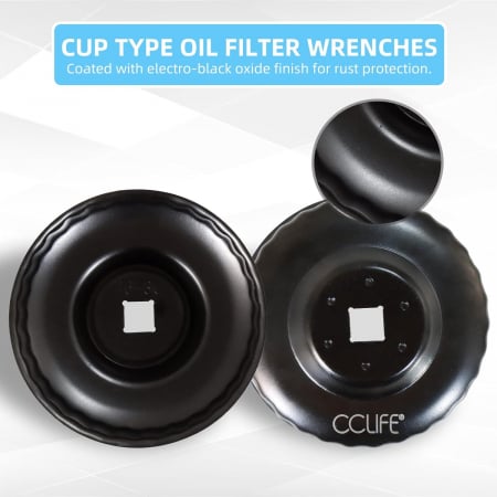 Trusa chei din otel, pentru filtre ulei 15 buc negre 65-101mm [1]