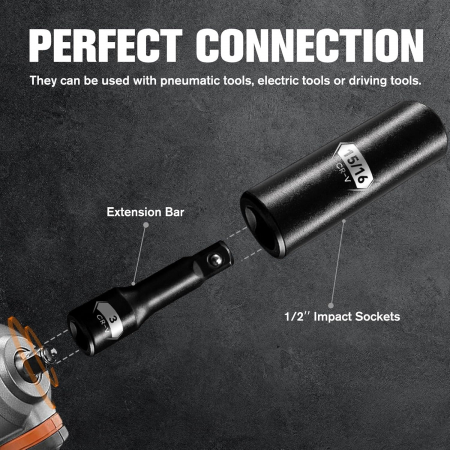 Trusa chei impact cu prelungitoare 1/2" [3]