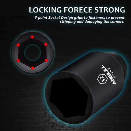 Trusa de 9 tubulare cu impact cu prelungitoare– 1/2'' 29-38mm [5]