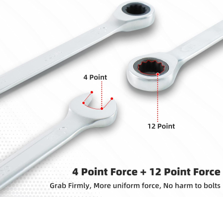 Set de 14 chei combinate fixe si cu clichet reversibil 8-22mm [4]