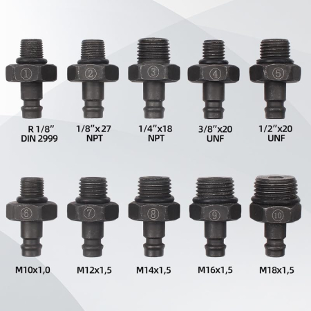 Trusa de verificat presiunea de ulei cu manometru si 10 adaptoare [2]