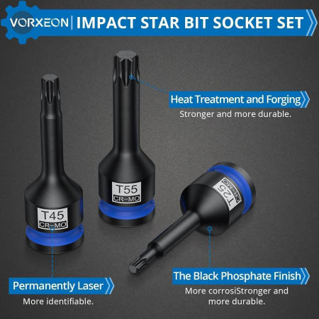 Trusa imbusuri de impact lungi T25 T27 T30 T40 T45 T50 T55 T60 T70 T80 42CRMO 1/2" [3]