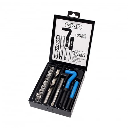SCULE - Trusa reparat filete cu elicoizi M5 M6 M8 M10 M12 M14, dimensiune M12 X 1,5