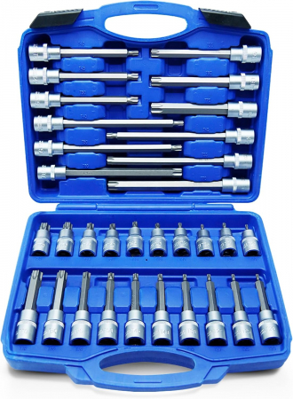 Seturi si accesorii pentru gaurit si insurubat - Trusa tubulare cu capete torx 32 piese T20-T70