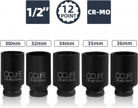 Trusa tubulare si imbusuri impact,1/2",30-36 mm si hexagon:14-17-19 mm [1]
