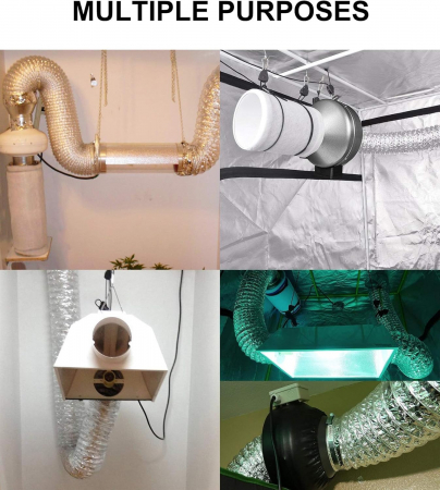Tub flexibil pentru aer, din aluminiu spiralat, 153mmx2.5m [6]