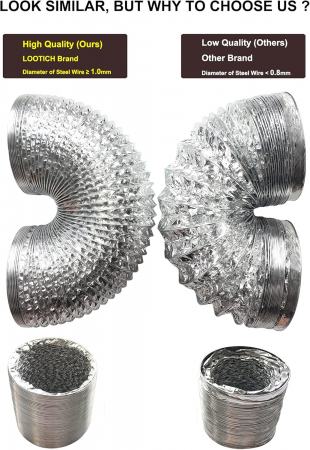 Tub flexibil pentru aer, din aluminiu spiralat, 153mmx2.5m [1]