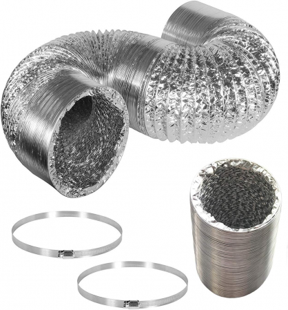 Tub flexibil pentru aer, din aluminiu spiralat, 153mmx2.5m [7]