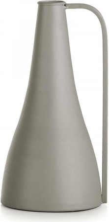 Vaze si boluri decorative - Vaza rustica, din metal, cu maner subtire GRI