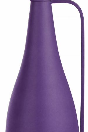 Vaze si boluri decorative - Vaza rustica, din metal, cu maner subtire Mov