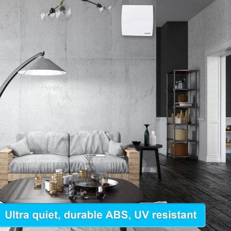 Ventilator baie de 150 mm cu senzor de umiditate si temporizator, functionare silentioasa, consum redus de energie, potrivit pentru bai si bucatarii [5]