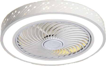 LAMPI PLAFON - Ventilator de tavancu 6 trepte cu lumină LED reglabilă în 3 culori și telecomandă