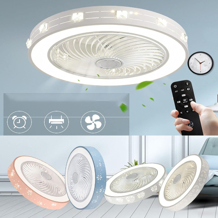 Ventilator de tavancu 6 trepte cu lumină LED reglabilă în 3 culori și telecomandă [7]