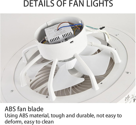 Ventilator de tavancu 6 trepte cu lumină LED reglabilă în 3 culori și telecomandă [3]