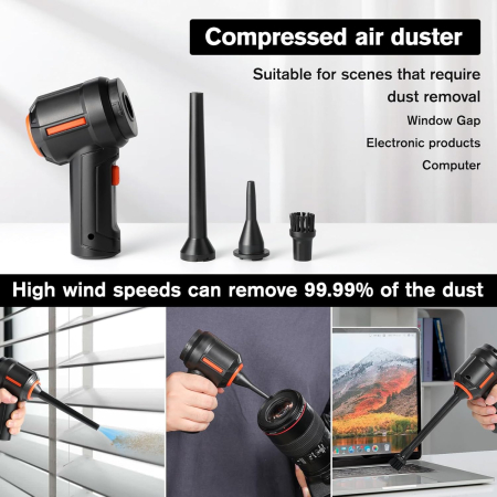 Suflantă cu aer comprimat și aspirator electric portabil, super puternic, 100.000 RPM [4]