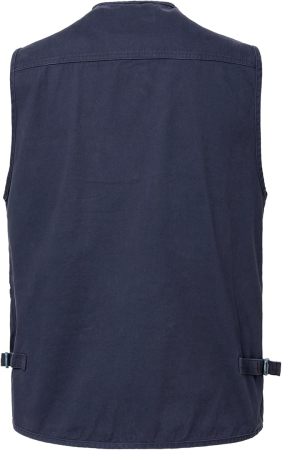 Vesta albastra din denim, cu fermoar si buzunare pentru iesiri in natura, 3XL [2]