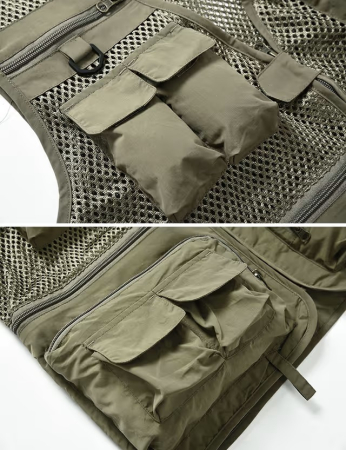 Vesta albastra cu fermoar si buzunare pentru iesiri in natura, 3XL [3]
