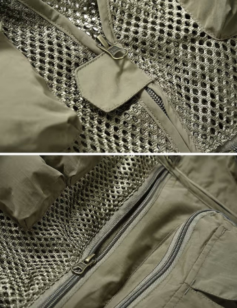 Vesta albastra cu fermoar si buzunare pentru iesiri in natura, 3XL [4]