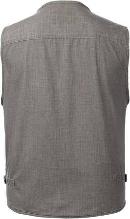 Vesta barbateasca gri cu fermoar si buzunare pentru iesiri in natura, 3XL [2]
