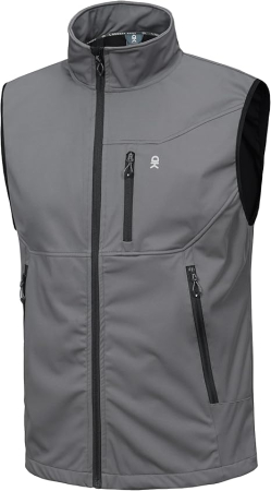 Geci si veste barbati - Vesta gri, usoara, captusita, respirabila, cu buzunare laterale, XL