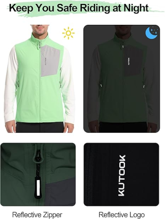 Vesta verde deschis usoara, captusita, respirabila, cu buzunare laterale, 2XL [4]