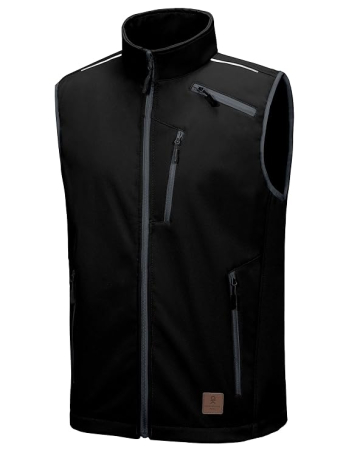 Geci si veste barbati - Vesta neagra, usoara, captusita, respirabila, cu buzunare laterale, L
