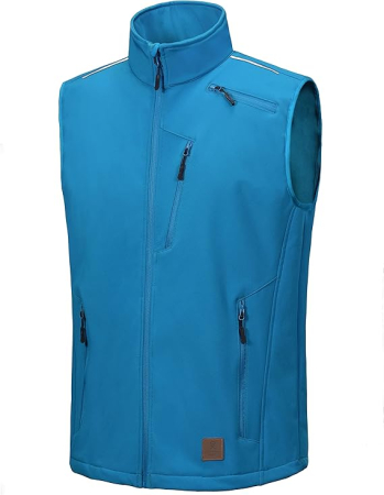 Geci si veste barbati - Vesta albastra, usoara, captusita, respirabila, cu buzunare laterale, M