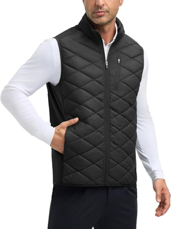 Geci si veste barbati - Vesta neagra usoara, captusita, respirabila, cu buzunare laterale, XL