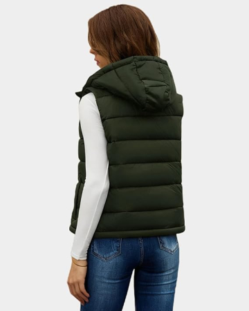 Vesta Verde usoara, matlasata, respirabila, cu buzunare laterale si gluga M [3]