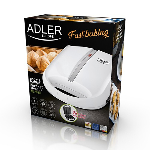 Aparat Adler AD 3039 pentru Copt Prajitura Forme Coji de Nuci, Putere 1600W, Placi Neaderente [4]