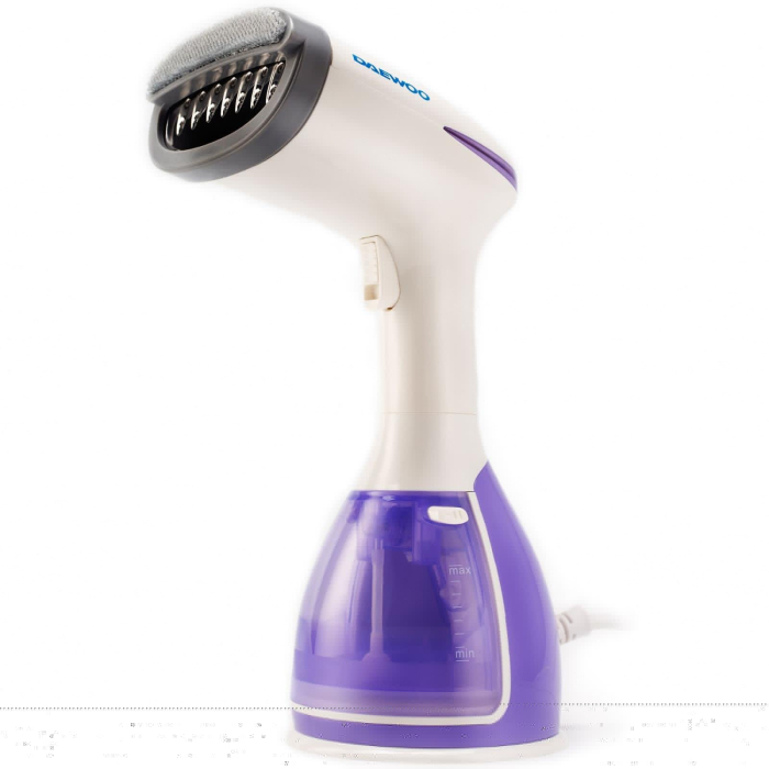 Aparat de calcat vertical cu abur Daewoo DGS1500P, 1500 W, 280 ml, Abur 60 gr/min, Alb/Mov [2]