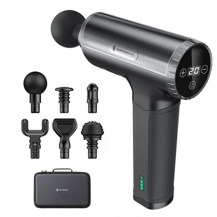 Aparat de masaj Gun TaoTronics TT-PCA004, 6 capete interschimbabile, 20 trepte de viteza [1]