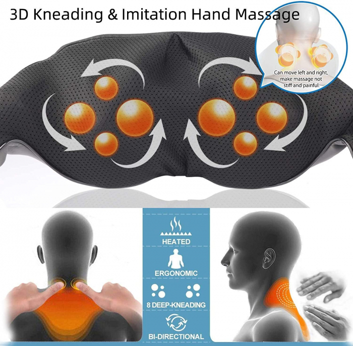 Aparat de masaj umeri, Renpho SNM061, pentru spate, umeri, gat, picioare, masaj Shiatsu 3D pentru tesuturi adanci [5]