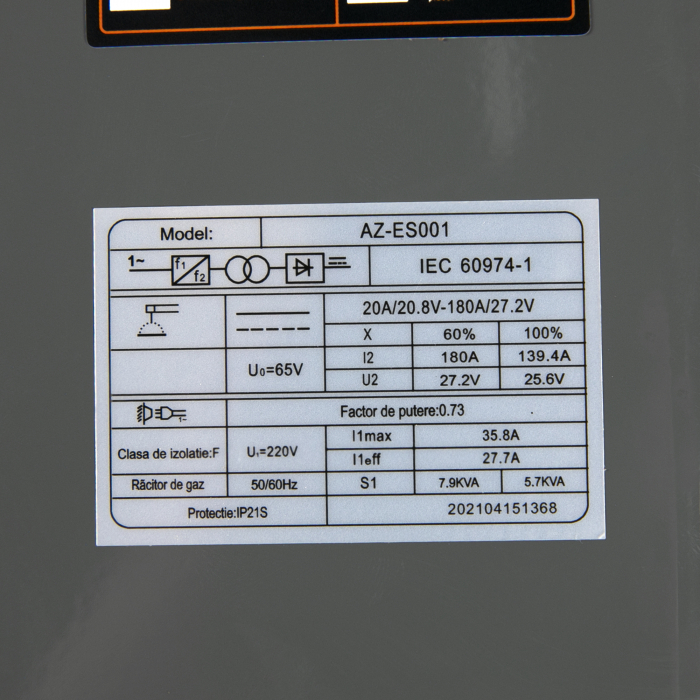Aparat de sudura Almaz TB250B , curent sudare maxim 180 A [6]