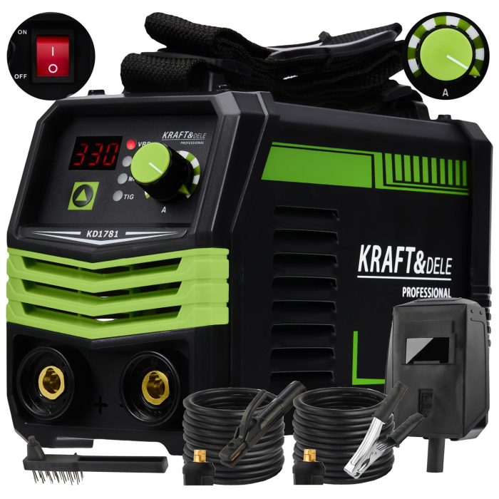 Aparat de sudura cu invertor MMA TIG LIFT VRD, 330A, Kraft&Dele KD1781 [9]