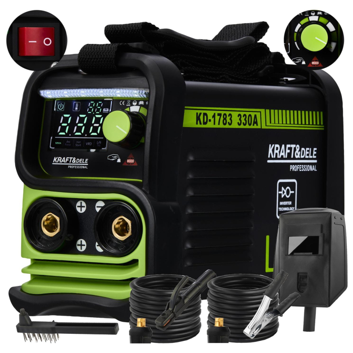 Aparat de sudură cu invertor MMA, TIG LIFT, VRD , 330A, Kraft&Dele KD1783 [2]