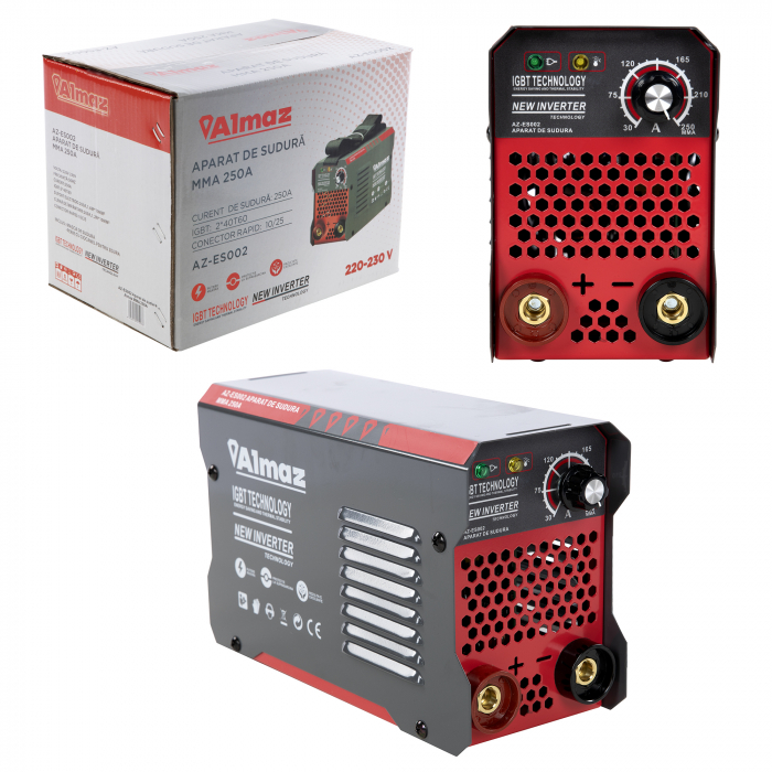 Aparat de sudura / invertor MMA 250, 180 A,  Almaz  AZ-ES002 [2]