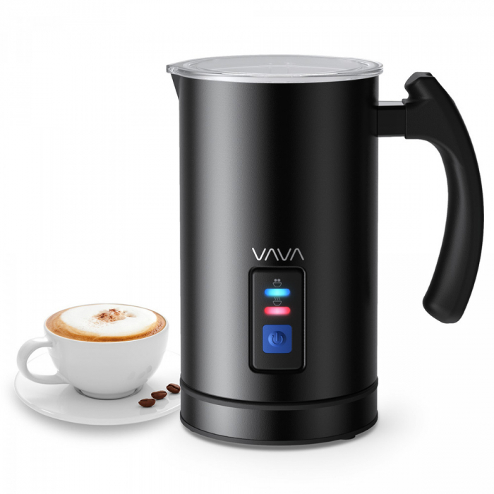 Aparat pentru spumarea laptelui din inox VAVA VA-EB008 recipient cu perete dublu, interior antiaderent - Negru [5]