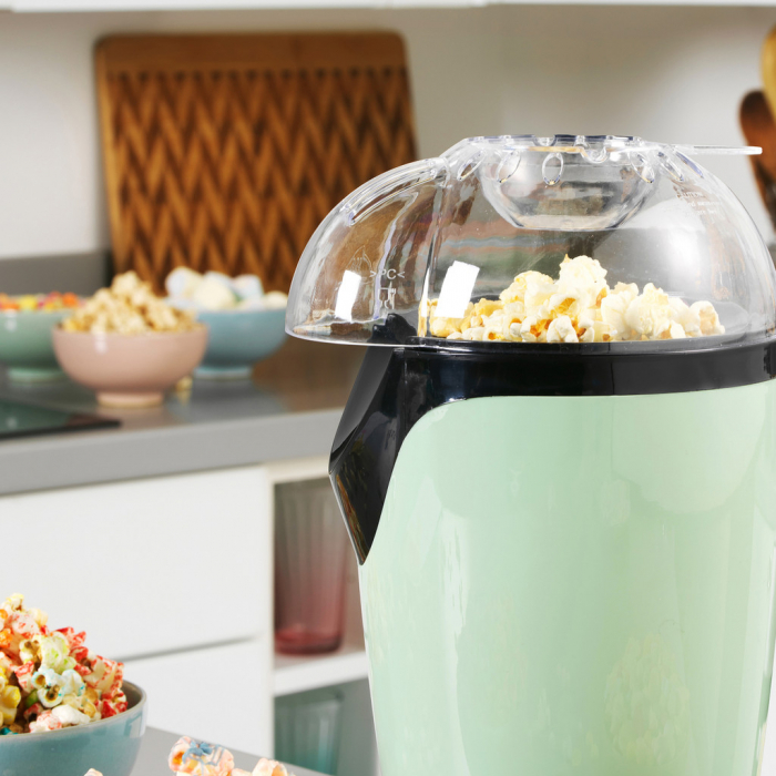 Aparat popcorn cu aer cald Petra, 1200 W, design retro, verde antiq [4]